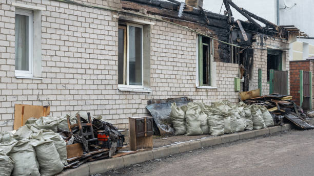 Professional Fire Damage Removal technician working in Gibbstown, NJ